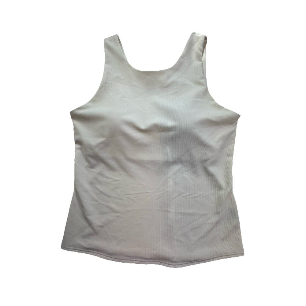 32 Degrees Cream Tank Top Built In Shelf Bra Sleeveless Shirt Sz XL Women's